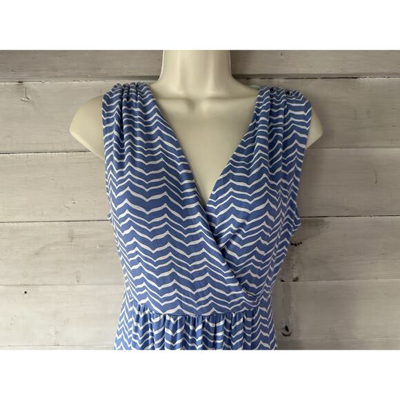 Vineyard Vines Wavy Blue Striped Maxi Dress Size XXS - Picture 2 of 6